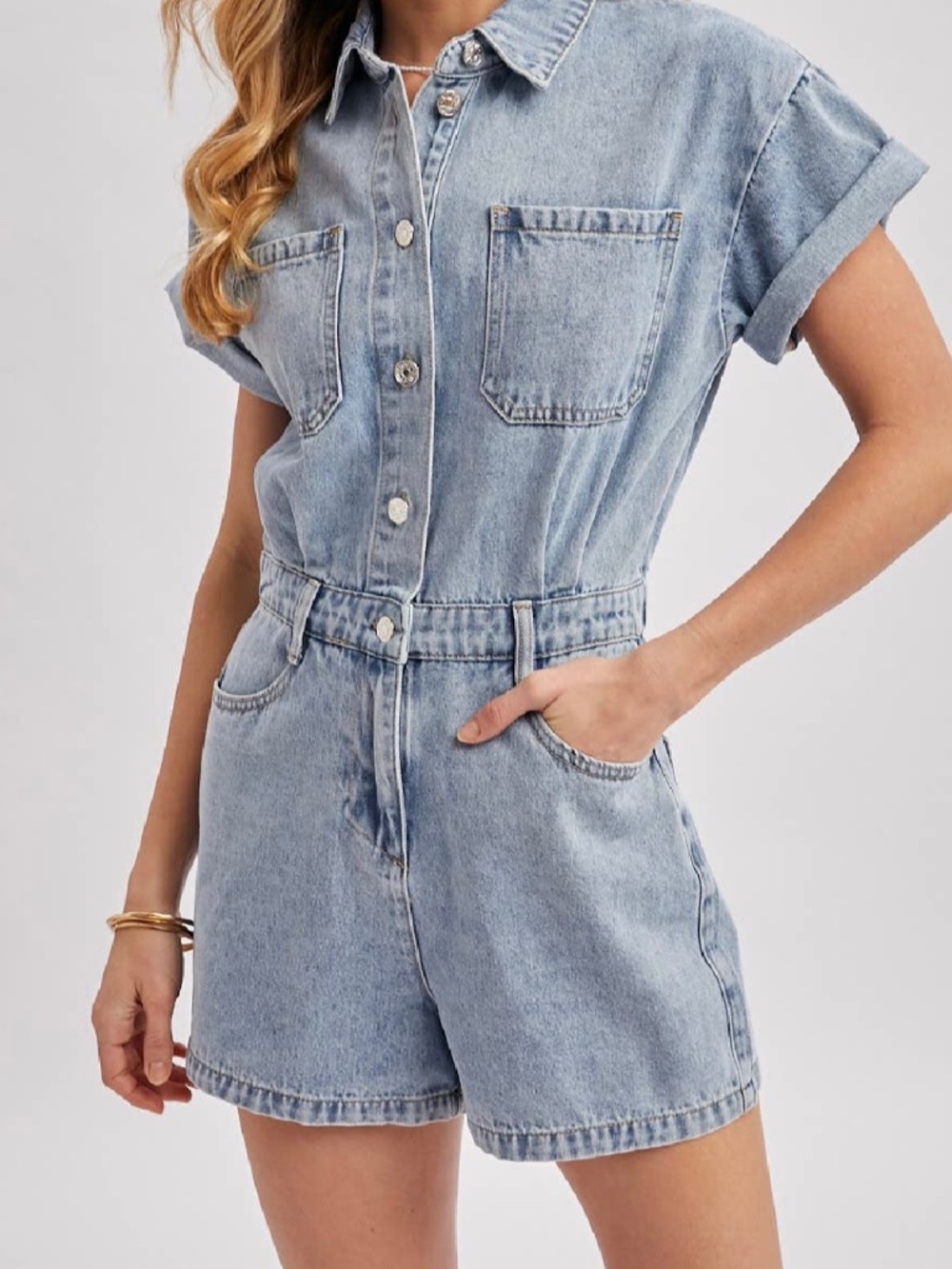 Denim Romper